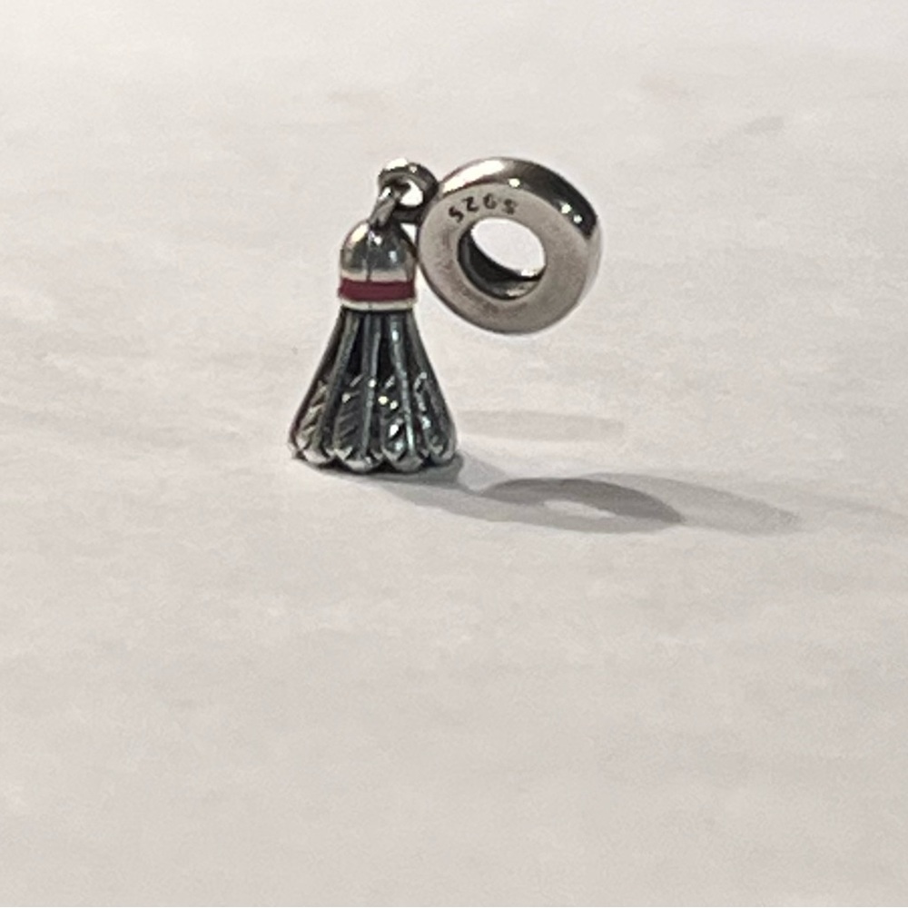 Silver and Red Charm Pendant